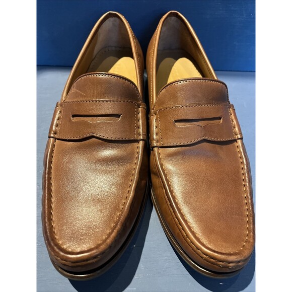 Cole Haan grand OS mens size 9 M leather penny loafer Shoe Slip On Brown C22771 - Picture 2 of 10